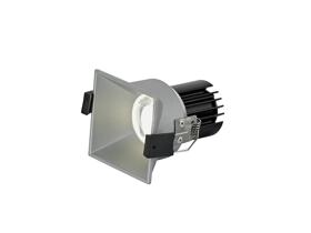 DM201932  Biox 9 Tridonic Powered 9W 2700K 770lm 36° CRI>90 LED Engine Silver Square Fixed Recessed Spotlight, IP20